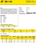 ELEKTRODA ZASADOWA 3,2 MM 450 MM 6,0 KG. EB 150 ESAB
