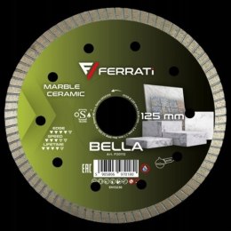 FERRATI TARCZA DIAMENTOWA TNĄCA BELLA Ø 125MM x 22,23 MM ceramika