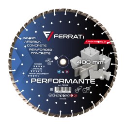 FERRATI TARCZA DIAMENTOWA TNĄCA PERFORMANTE Ø 400 MM x 25,4/20 MM