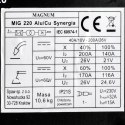 Półautomat spawalniczy MIG/MAG, MMA, TIG Magnum 40-200 A 230 V