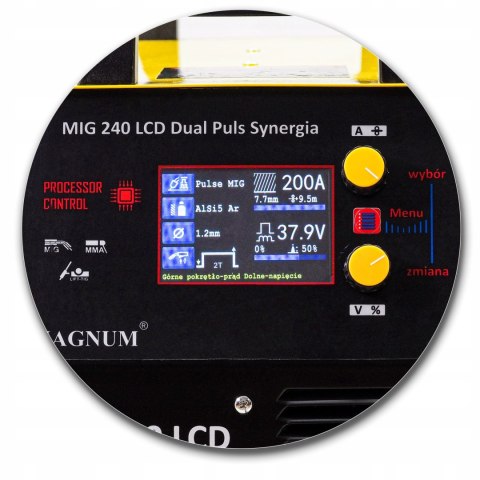 SPAWARKA MIGOMAT MAGNUM MIG 240 DUAL PULS LCD 3w1 SPAWARKA MIGOMAT MAGNUM MIG 240 DUAL PULS LCD 3w1