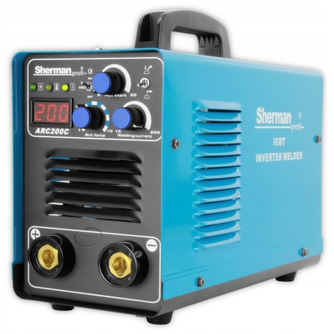 Spawarka inwertorowa Sherman 10-200 A 230 9,4 kVA MMA ARC 200C Spawarka inwertorowa Sherman 10-200 A 230 9,4 kVA MMA ARC 200C