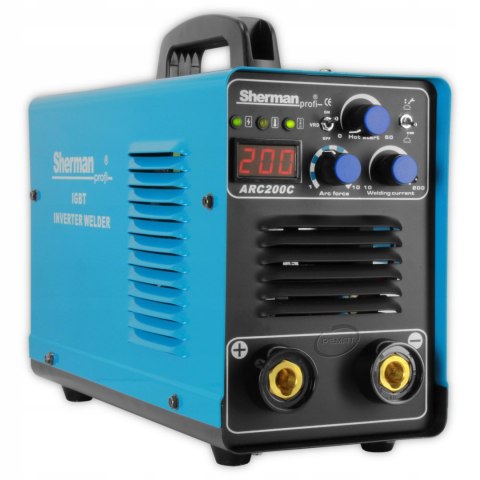 Spawarka inwertorowa Sherman 10-200 A 230 9,4 kVA MMA ARC 200C Spawarka inwertorowa Sherman 10-200 A 230 9,4 kVA MMA ARC 200C