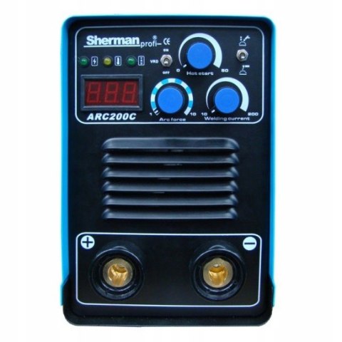 Spawarka inwertorowa Sherman 10-200 A 230 9,4 kVA MMA ARC 200C Spawarka inwertorowa Sherman 10-200 A 230 9,4 kVA MMA ARC 200C