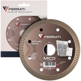 Tarcza diamentowa tnąca 125mm Ferrati Mico F20108 na sucho, ceramika i gres