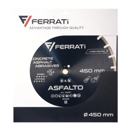 Tarcza diamentowa tnąca 1A1RSS C1S 450mm 25,4-F4mm ASFALTO FERRATi