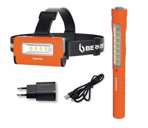 Zestaw Lampa czołowa + Penlight LED BERNER 339200 Zestaw Lampa czołowa + Penlight LED BERNER 339200