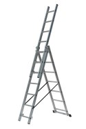 AWTOOLS DRABINA ALUMINIOWA 3x7 STOPNI 150KG ADAPATACJA NA SCHODY