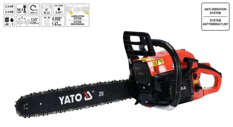 YATO PIŁA ŁAŃCUCHOWA SPALINOWA 3,4KM 48cm YT-84910 YATO PIŁA ŁAŃCUCHOWA SPALINOWA 3,4KM 48cm YT-84910