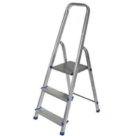 AWTOOLS DRABINA ALUMINIOWA 150kg 3 STOPNIE WOLNOSTOJĄCA