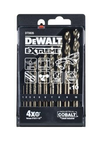 DEWALT WIERTŁO KOBALT KPL.10szt. DEWALT WIERTŁO KOBALT KPL.10szt.