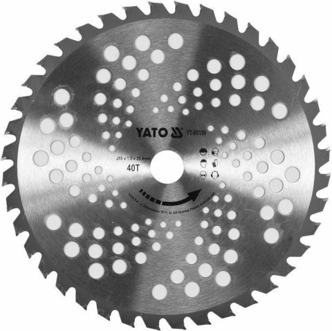 YATO NÓŻ DO KOSY / TARCZA TCT DO PODKASZAREK 255mm 25,4mm YATO NÓŻ DO KOSY / TARCZA TCT DO PODKASZAREK 255mm 25,4mm
