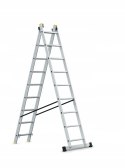 AWTOOLS DRABINA ALUMINIOWA 2x9 150KG WIELOFUNKCYJNA 2-CZĘŚCIOWA