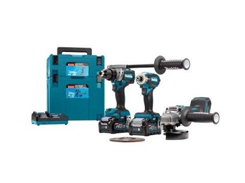 MAKITA ZESTAW COMBO 40Vmax XGT (GA005G+DF001G+TD001G) 2x4,0Ah 2xMAKPAC DK0125G301 MAKITA ZESTAW COMBO 40Vmax XGT (GA005G+DF001G+TD001G) 2x4,0Ah 2xMAKPAC DK0125G301