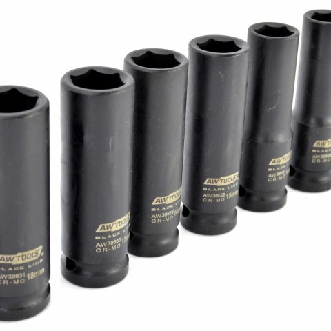 AWTOOLS ZESTAW NASADEK UDAROWYCH DŁUGICH 1/2" 13cz. 10-32mm BLACK LINE AWTOOLS ZESTAW NASADEK UDAROWYCH DŁUGICH 1/2" 13cz. 10-32mm BLACK LINE