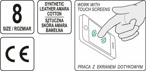 YATO RĘKAWICE ROBOCZE Z SYNTETYCZNEJ SKÓRY AMARA ZE WZMOCNIENIAMI ,OBSŁUGA SMARTFONA ROZM.10 YATO RĘKAWICE ROBOCZE Z SYNTETYCZNEJ SKÓRY AMARA ZE WZMOCNIENIAMI ,OBSŁUGA SMARTFONA ROZM.10