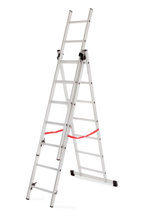 AWTOOLS DRABINA ALUMINIOWA BASIC 3x6 STOPNI 150KG AWTOOLS DRABINA ALUMINIOWA BASIC 3x6 STOPNI 150KG
