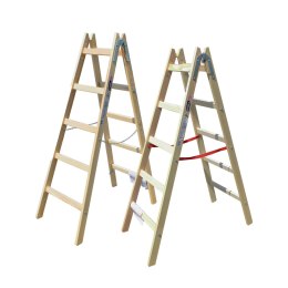 AWTOOLS DRABINA DREWNIANA 2x 5 STOPNI 150KG