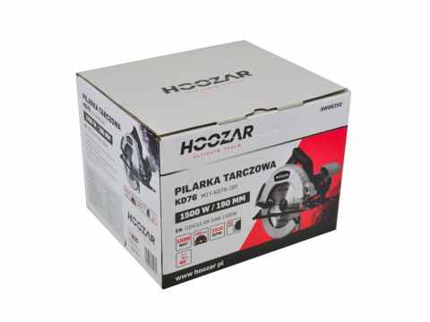 HOOZAR PILARKA TARCZOWA 190mm 1500W + TARCZA 190mm / 24T HOOZAR PILARKA TARCZOWA 190mm 1500W + TARCZA 190mm / 24T