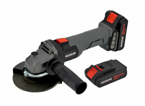 HOOZAR SZLIFIERKA KĄTOWA BEZSZCZOTKOWA 125mm 18V 2x2.0Ah AG10BL HOOZAR SZLIFIERKA KĄTOWA BEZSZCZOTKOWA 125mm 18V 2x2.0Ah AG10BL