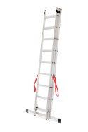 AWTOOLS DRABINA ALUMINIOWA BASIC 3x9 STOPNI 150KG