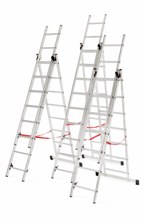 AWTOOLS DRABINA ALUMINIOWA BASIC 3x10 STOPNI 150KG AWTOOLS DRABINA ALUMINIOWA BASIC 3x10 STOPNI 150KG