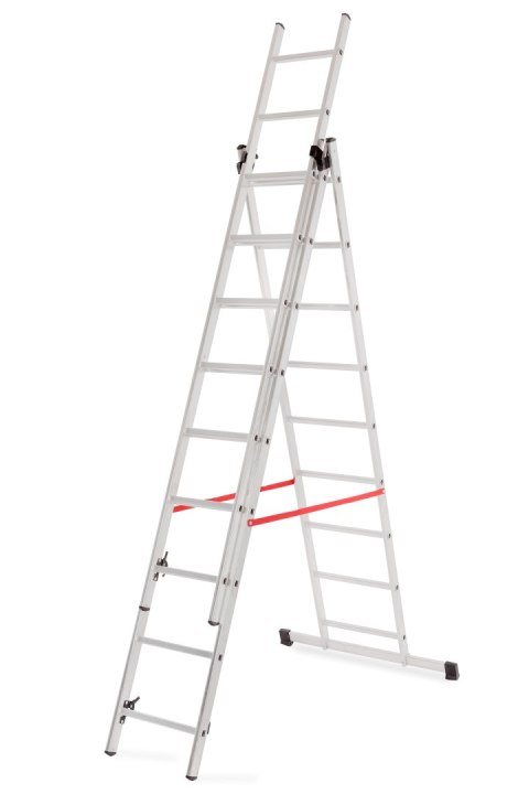 AWTOOLS DRABINA ALUMINIOWA BASIC 3x11 STOPNI 150KG AWTOOLS DRABINA ALUMINIOWA BASIC 3x11 STOPNI 150KG