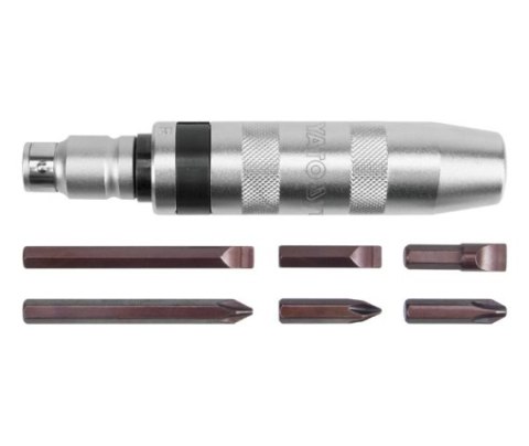 YATO WKRĘTAK UDAROWY CHROMOWANY + BITY 6szt. 2801 YATO WKRĘTAK UDAROWY CHROMOWANY + BITY 6szt. 2801