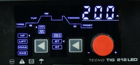 Spawarka Ideal TECNO TIG 212 DC PULSE LED Spawarka Ideal TECNO TIG 212 DC PULSE LED