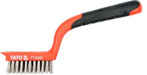 YATO SZCZOTKA DRUCIANA 5-RZĘDOWA 180mm, PLASTIKOWA RĄCZKĄ, DRUT STALOWY 6340 YATO SZCZOTKA DRUCIANA 5-RZĘDOWA 180mm, PLASTIKOWA RĄCZKĄ, DRUT STALOWY 6340
