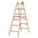 AWTOOLS DRABINA DREWNIANA 2x 6 STOPNI 150KG
