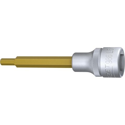 Nasadka wkrętakowa 1/2" 6-kątna z kulką, 5x100mm, 986L-5 HAZET Nasadka wkrętakowa 1/2" 6-kątna z kulką, 5x100mm, 986L-5 HAZET