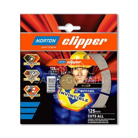 NORTON TARCZA DIAMENTOWA SEGMENTOWA 125mm INVICIBLE CUTS ALL NORTON TARCZA DIAMENTOWA SEGMENTOWA 125mm INVICIBLE CUTS ALL