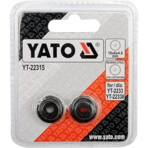 YATO KÓŁKO DO OBCINAKA DO RUR 18x4x4,8mm 2 szt. 22315 (do YT-22338) YATO KÓŁKO DO OBCINAKA DO RUR 18x4x4,8mm 2 szt. 22315 (do YT-22338)
