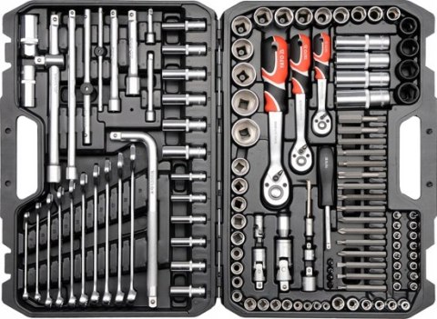 YATO ZESTAW KLUCZY 1/4" , 3/8" , 1/2" 128 elem. 38872 YATO ZESTAW KLUCZY 1/4" , 3/8" , 1/2" 128 elem. 38872